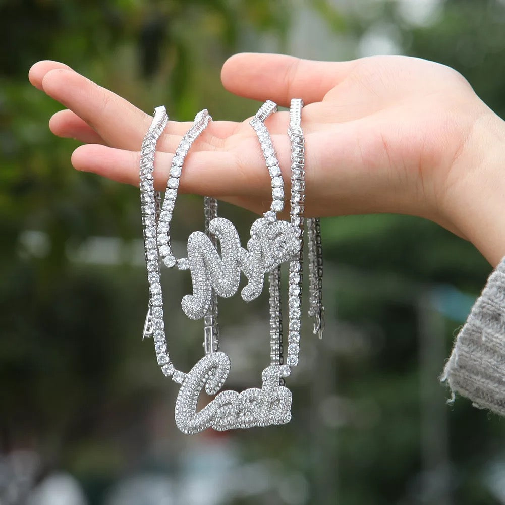 Icy Tennis Name Necklace