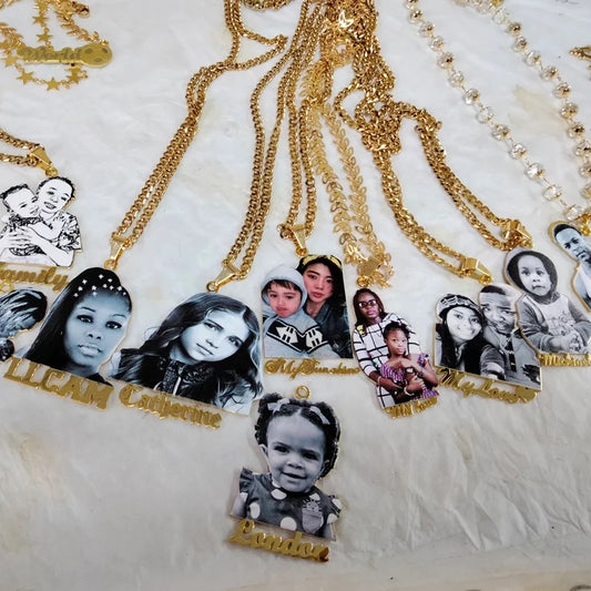 Custom Photo Name Necklace