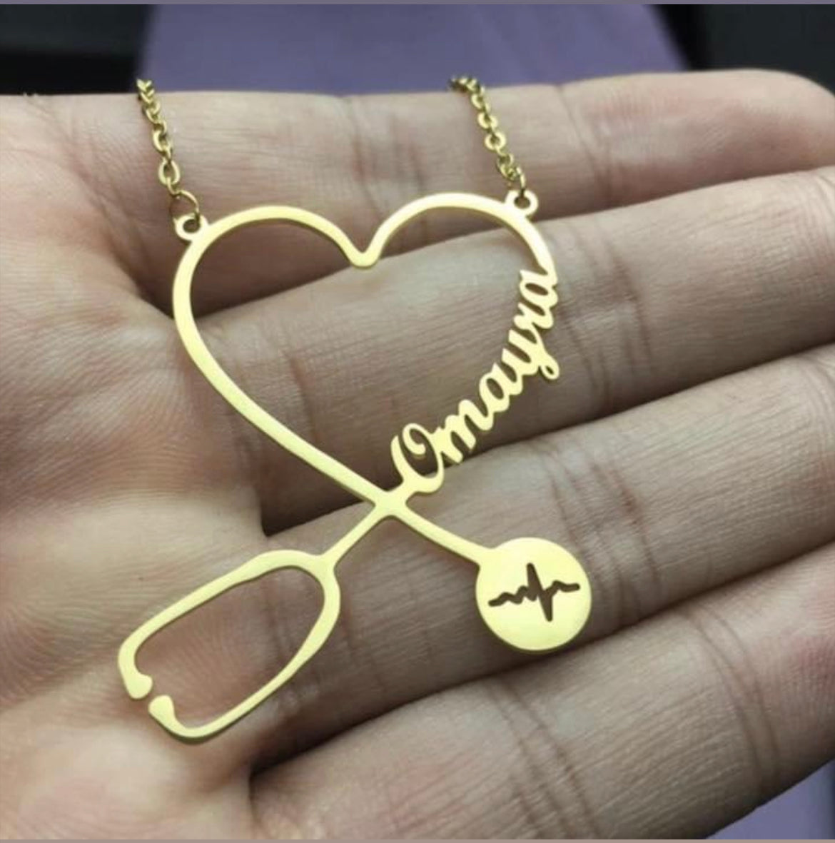 Stethoscope Heart Beat Necklace