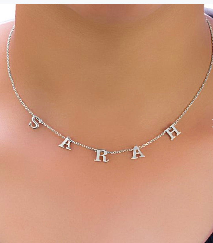 Spaced Letter Name Necklace